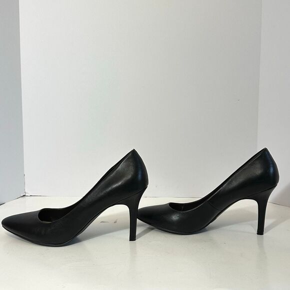 Merona Faux Leather Pointed-Toe-Pumps Black | Women Size 11 - Picture 13 of 14